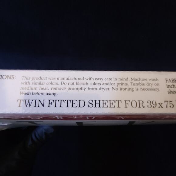 New Vintage Stevens No Iron Percale One Twin Fitted Sheet USA Floral Pattern - Picture 4 of 6